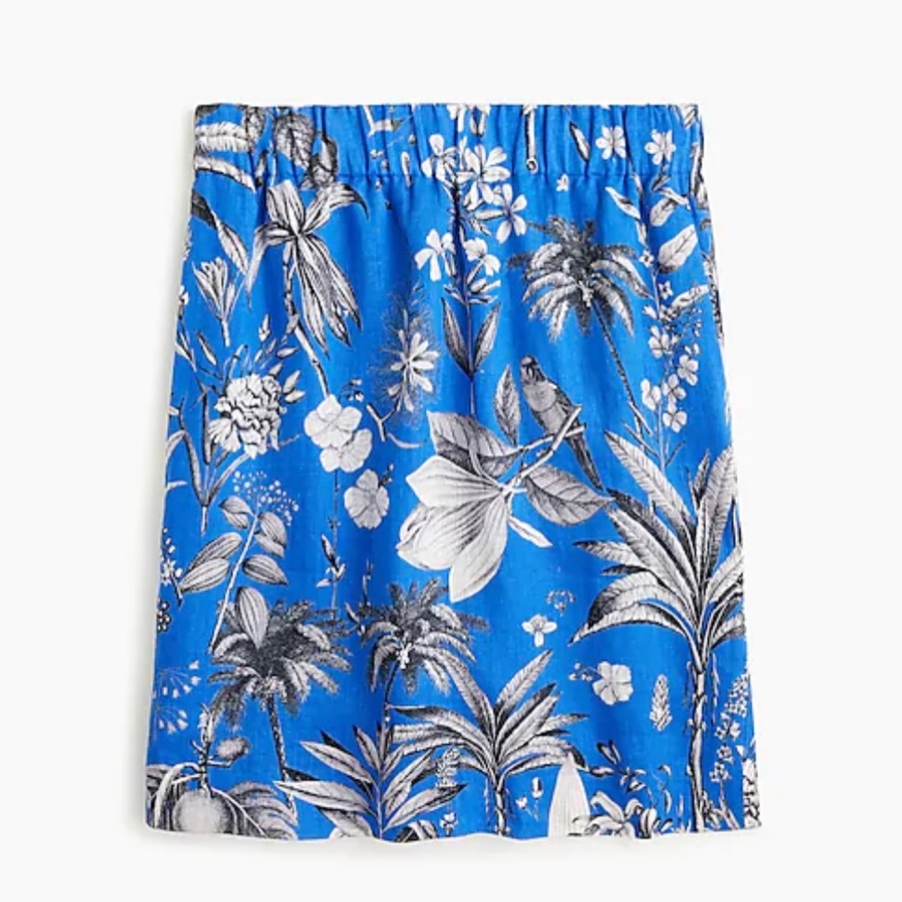 Pull-on skirt in Ratti® tropical toile linen